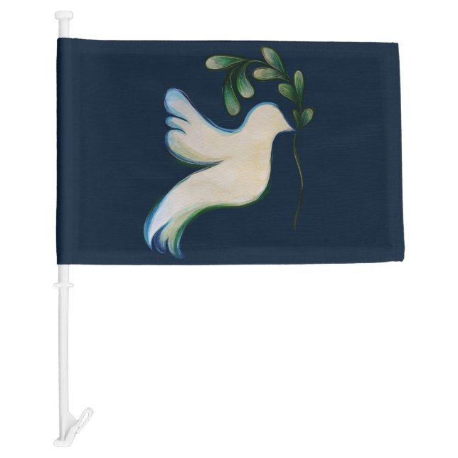 Peace on Earth Dove of Hope                        Car Flag (Front)