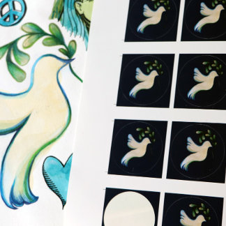 Peace on Earth Dove of Hope Classic Round Sticker
