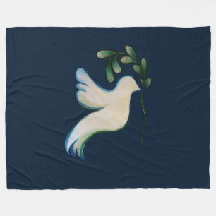 Peace on Earth Dove of Hope Fleece Blanket