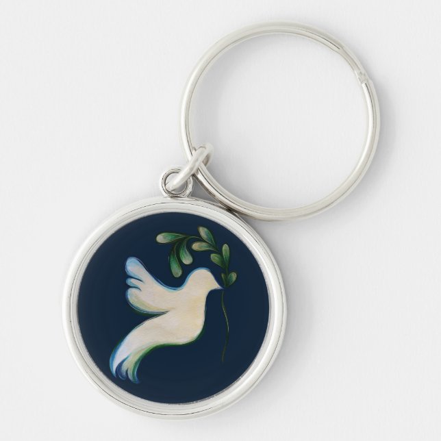 Peace on Earth Dove of Hope                        Keychain (Front)