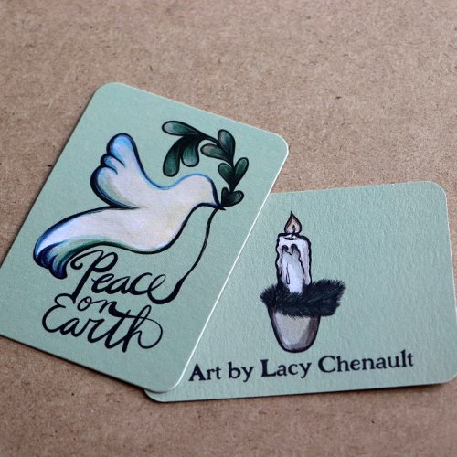 Peace on earth dove of hope peaceful art        note card