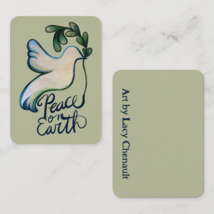 Peace on earth dove of hope peaceful art note card
