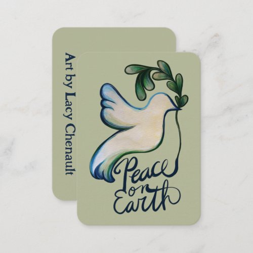 Peace on earth dove of hope peaceful art        note card