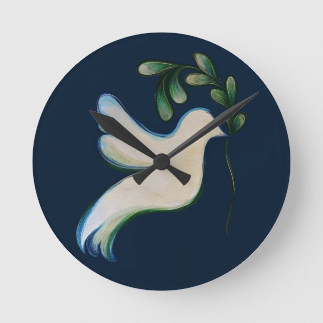Peace on Earth Dove of Hope                        Round Clock (Front)
