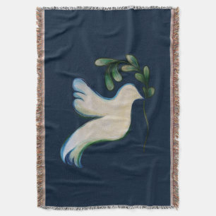 Peace on Earth Dove of Hope Throw Blanket