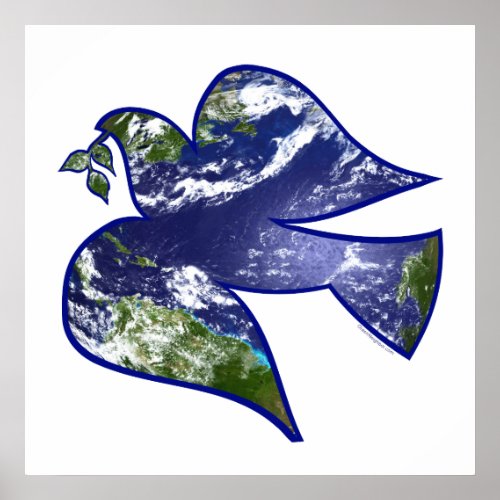 Peace on Earth Dove Poster