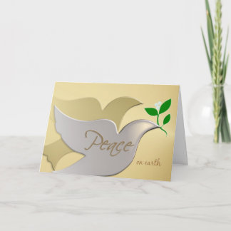 Peace on Earth - Elegant Holiday ChristmasCard Card