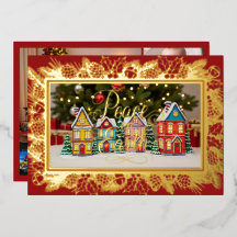 Peace on Earth, Family Portrait Red Gold