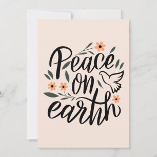 Peace on Earth Floral Design Card