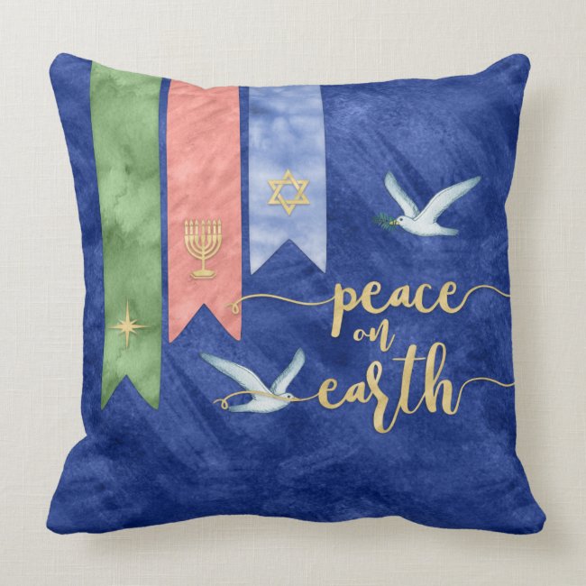 Peace on Earth Gold Typography Non-Denominational
