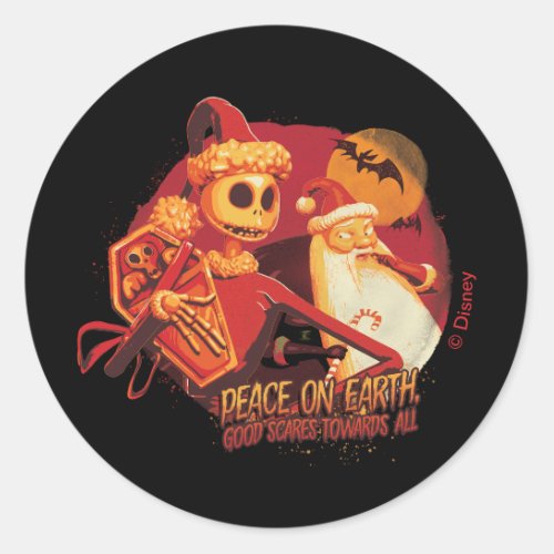 Peace On Earth Good Scares Towards All Classic Round Sticker