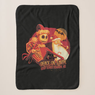 Peace On Earth Good Scares Towards All Sherpa Blanket