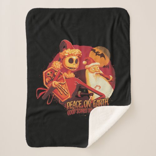 Peace On Earth Good Scares Towards All Sherpa Blanket