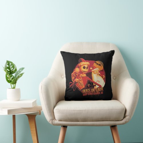 Peace On Earth Good Scares Towards All Throw Pillow