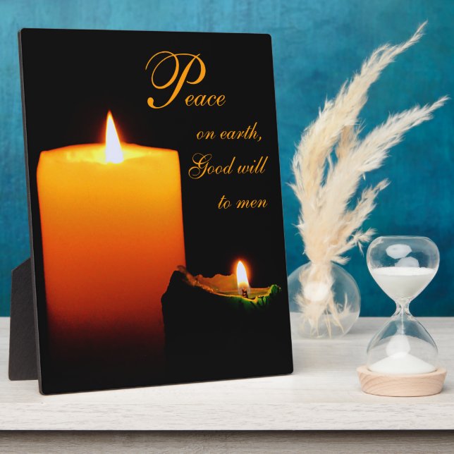 Peace, on Earth, Good will to men Plaque (Side)