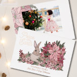 Peace on Earth Goodwill to All Photo Christmas Foil Holiday Card<br><div class="desc">Peace on Earth Goodwill to All Photo Christmas Foil Holiday card features an original illustration of a peaceful bunny rabbit hiding among the winter berries, flowers, and poinsettias in this gorgeous holiday design. This lovely holiday artwork makes for the perfect holiday card this year with a message we all need...</div>