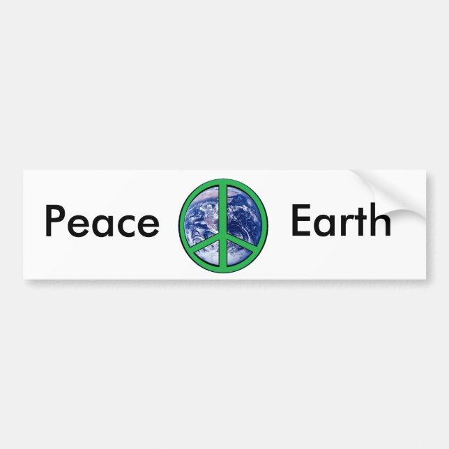Peace on Earth, Green Bumper Sticker (Front)