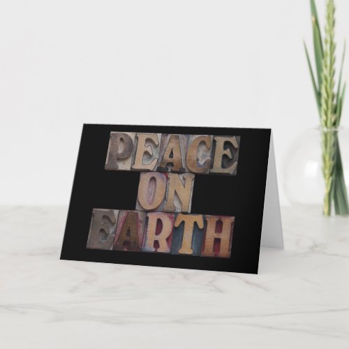 peace on earth greeting card