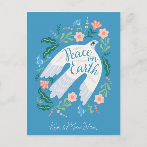 Peace On Earth  Happy Holidays Holiday Postcard