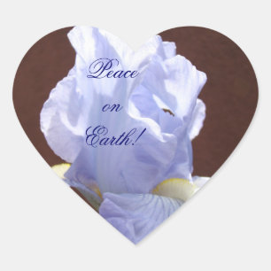 Peace on Earth! Heart shaped sticker Envelope seal