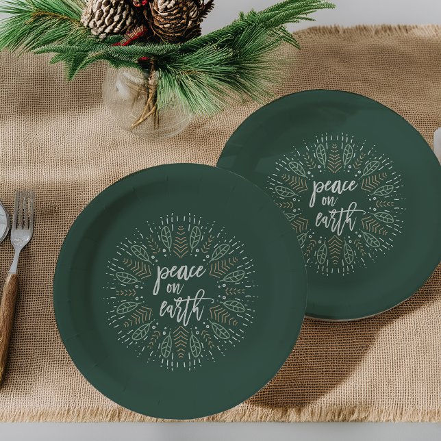 Peace on Earth Holiday Paper Plates (Creator Uploaded)