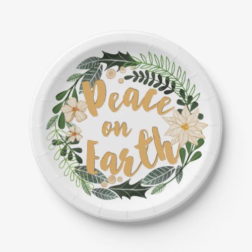 peace on earth holiday plate