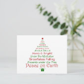 Peace on Earth Holiday Postcard (Standing Front)