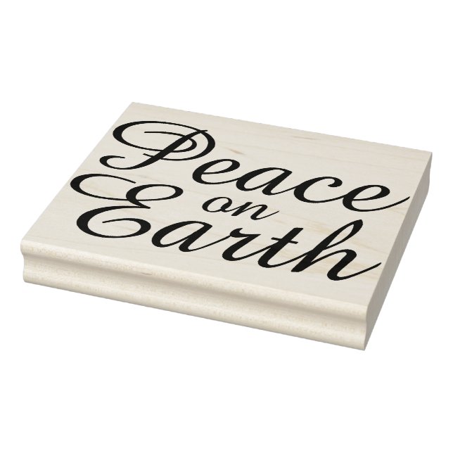 Peace on Earth Holiday Wood Stamp (Stamp)