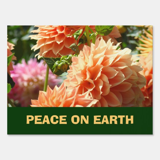 PEACE ON EARTH Holiday yard sign Goodwill to All (Front)