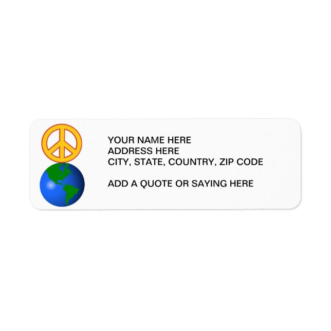 Peace On Earth Label (Front)