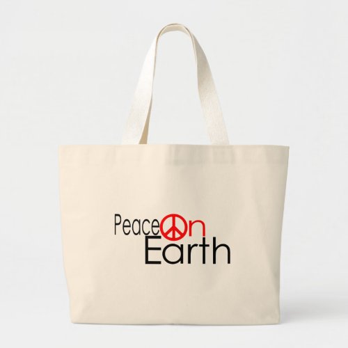 Peace on Earth Large Tote Bag