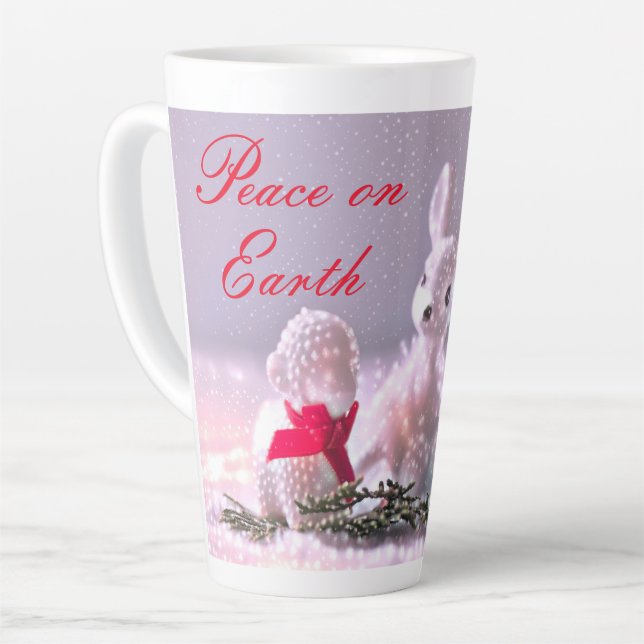 Peace on Earth Latte Mug (Left Angle)