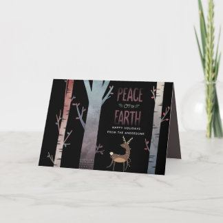 Peace On Earth Modern Christmas Holidays Custom Card