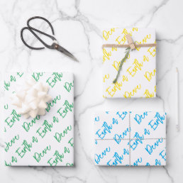 Peace on Earth Modern Holiday Typography  Wrapping Paper Sheets