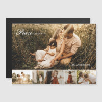 Peace on Earth Multi-Photo Magnetic Holiday Card