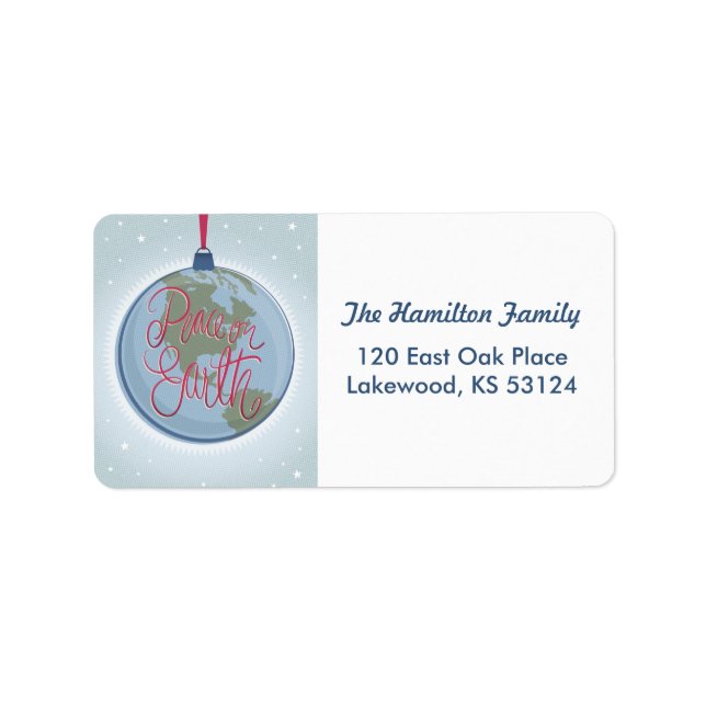 Peace on Earth Ornament Address Label (Front)