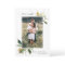 Peace on earth painted floral photo holiday card