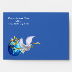 Peace on Earth. Peace Dove Christmas New Year's Envelope