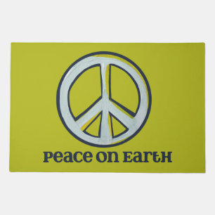 Peace on Earth Peace Sign Art                      Doormat