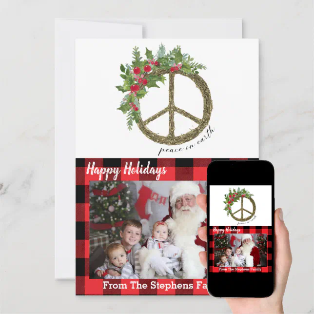 Peace Sign Christmas Cards 