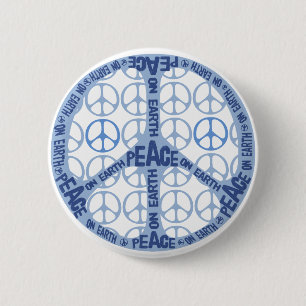 Peace On Earth Peace Sign Pinback Button