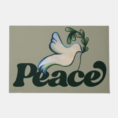 Peace on Earth Peaceful world design               Doormat