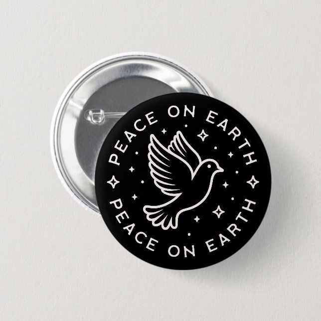 Peace on earth peacemaker activist button (Front & Back)