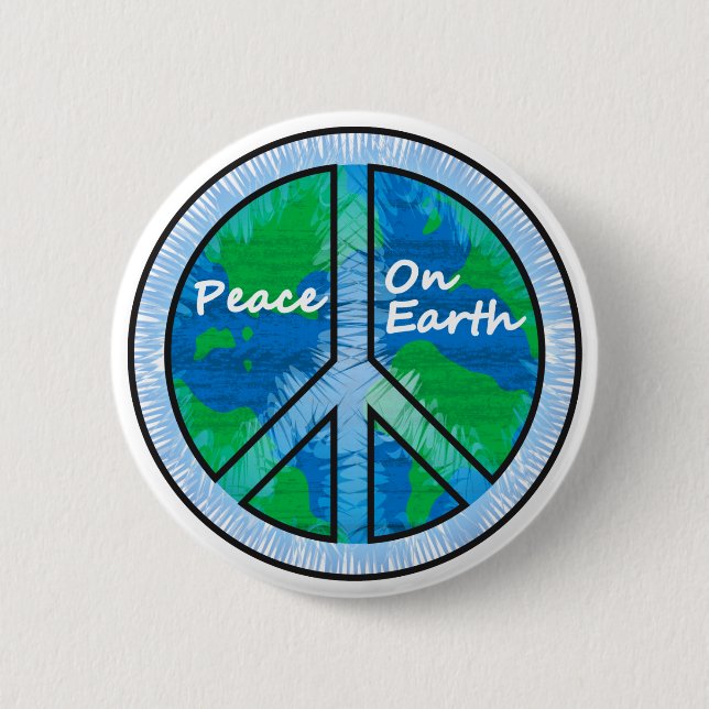 Peace on Earth Pinback Button (Front)