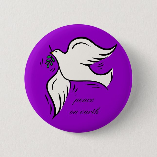 Peace on Earth Pinback Button (Front)