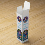 Peace on Earth Pre-Raphaelite bottle gift box. Wine Gift Box<br><div class="desc">Peace on Earth Pre-Raphaelite style Christmas / New Year bottle gift box. Featuring illustrations in water color and colored pencil, of a stained glass design after Burne Jones. This gift box can be given at Christmas time or the New Year. Add your own message or name to the bag if...</div>