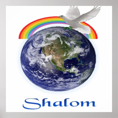Peace on Earth Shalom Poster