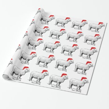 Peace On Earth Sheep Wrapping Paper by peacefuldreams at Zazzle