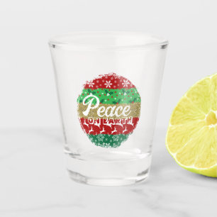 Peace On Earth Shot Glass - Custom Holiday Message