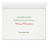 Peace on Earth Snow Winter Country Truck Christmas (Inside Horizontal (Bottom))